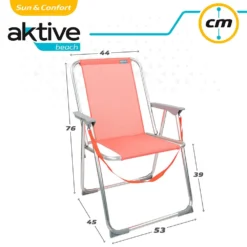 Aktive Beach Fixed Aluminum Folding Chair -Blue Wave aktive beach fixed aluminum folding chair 5