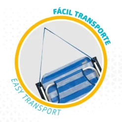 Aktive Fixed Folding Chair Aluminium 55x35x72 Cm -Blue Wave aktive fixed folding chair aluminium 55x35x72 cm 3