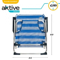 Aktive Fixed Folding Chair Aluminium 55x35x72 Cm -Blue Wave aktive fixed folding chair aluminium 55x35x72 cm 6