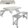 Aktive Folding Camping Table With Benches 139x82x67 Cm