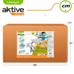 Aktive Folding Camping Table With Benches 139x82x67 Cm -Blue Wave aktive folding camping table with benches 139x82x67 cm 7