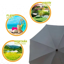 Aktive Umbrella 240 Cm With UV Protection -Blue Wave aktive umbrella 240 cm with uv protection 5