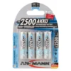 Ansmann AA Rechargeable 2500Mah 1.2V 4 Units