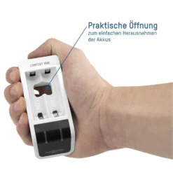 Ansmann Comfort Mini 2 AA Mignon 2100 MAh Battery Charger -Blue Wave ansmann comfort mini 2 aa mignon 2100 mah battery charger 7