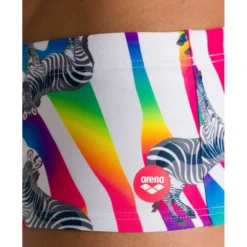 Arena Crazy Zebras Low Waist Short Swim Boxer -Blue Wave arena crazy zebras low waist short swim boxer 3