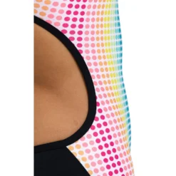 Arena Cricle Stripe Lace Back Swimsuit -Blue Wave arena cricle stripe lace back swimsuit 4