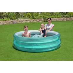 Bestway Big Metallic 170x53 Cm Round Inflatable Pool -Blue Wave bestway big metallic 170x53 cm round inflatable pool 3