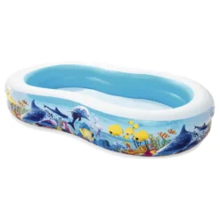 Bestway Family 262x157x46 Cm Oval Inflatable Pool -Blue Wave bestway family 262x157x46 cm oval inflatable pool 2