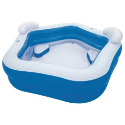 Bestway Family Fun 213x207x69 Cm Square Inflatable Pool -Blue Wave bestway family fun 213x207x69 cm square inflatable pool 3