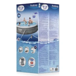 Bestway Fast Set Rattan 396x84 Cm Round Inflatable Pool -Blue Wave bestway fast set rattan 396x84 cm round inflatable pool 4
