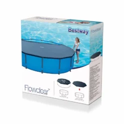 Bestway Flowclear Pool Cover 305 Cm -Blue Wave bestway flowclear pool cover 305 cm 3