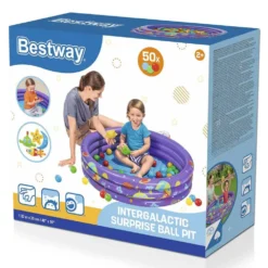 Bestway Intergalactic Surprise 102x25 Cm Round Inflatable Pool -Blue Wave bestway intergalactic surprise 102x25 cm round inflatable pool 3