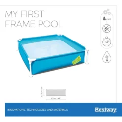 Bestway My First Pool 122x122x30.5 Cm Tubular Pools -Blue Wave bestway my first pool 122x122x30.5 cm tubular pools 2