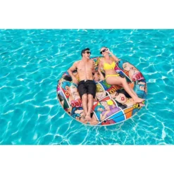 Bestway Pop Art Inflatable Island 188 Cm -Blue Wave bestway pop art inflatable island 188 cm 5