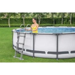 Bestway Steel Pro MAX 427x107 Cm Round Tubular Pool -Blue Wave bestway steel pro max 427x107 cm round tubular pool 9