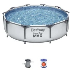 Bestway Steel Pro Max Tubular Pool 366x76 Cm -Blue Wave bestway steel pro max tubular pool 366x76 cm 2