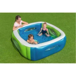 Bestway Window 168x168x56 Cm Square Inflatable Pool -Blue Wave bestway window 168x168x56 cm square inflatable pool 10