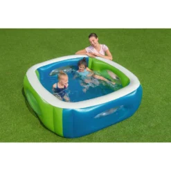 Bestway Window 168x168x56 Cm Square Inflatable Pool -Blue Wave bestway window 168x168x56 cm square inflatable pool 11