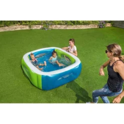 Bestway Window 168x168x56 Cm Square Inflatable Pool -Blue Wave bestway window 168x168x56 cm square inflatable pool 12