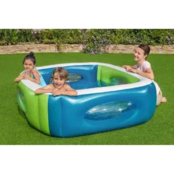 Bestway Window 168x168x56 Cm Square Inflatable Pool -Blue Wave bestway window 168x168x56 cm square inflatable pool 13