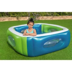 Bestway Window 168x168x56 Cm Square Inflatable Pool -Blue Wave bestway window 168x168x56 cm square inflatable pool 15