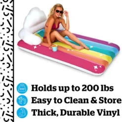 Giant Rainbow Long Float -Blue Wave bigmouth inc giant rainbow long float 2