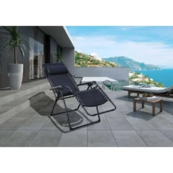 Catania Steel Sun Lounger 65.5x91x116cm -Blue Wave chillvert catania steel sun lounger 65.5x91x116cm 5