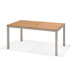 Imperia Aluminium And FSC Eucalyptus Rectangle Table 150x89.3x74.40cm