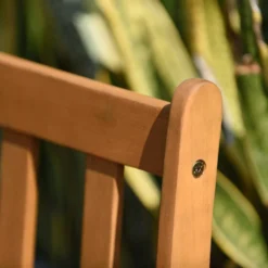 Milan FSC Eucalyptus Bench 118.4x51.90x79.9cm -Blue Wave chillvert milan fsc eucalyptus bench 118.4x51.90x79.9cm 3