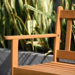 Milan FSC Eucalyptus Bench 118.4x51.90x79.9cm -Blue Wave chillvert milan fsc eucalyptus bench 118.4x51.90x79.9cm 4