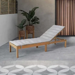 Milan FSC Eucalyptus Sun Lounger 191.10x59.60x86.90cm -Blue Wave chillvert milan fsc eucalyptus sun lounger 191.10x59.60x86.90cm 3
