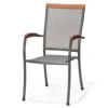 Napoles FSC Eucalyptus And Steel Armchair 66.70x54.50x96.10cm
