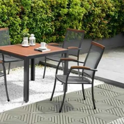 Napoles FSC Eucalyptus And Steel Armchair 66.70x54.50x96.10cm -Blue Wave chillvert napoles fsc eucalyptus and steel armchair 66.70x54.50x96.10cm 2