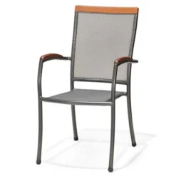 Napoles FSC Eucalyptus And Steel Armchair 66.70x54.50x96.10cm