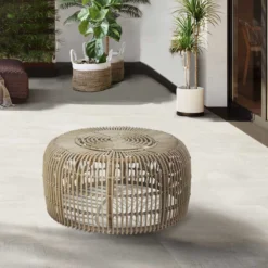 Parma Rattan Round Table 83cm -Blue Wave chillvert parma rattan round table 83cm 6