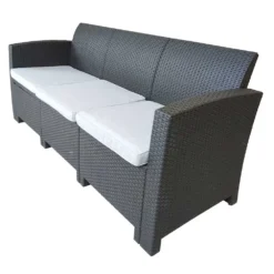 Salerno Resin Garden Furniture Set Ratan-Effect -Blue Wave chillvert salerno resin garden furniture set ratan effect 2