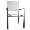 Sicilia Stackable Steel And Fabric Chair 57x58x90cm