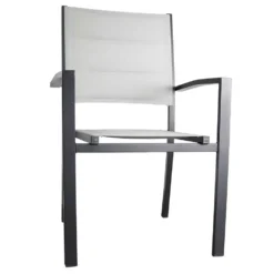 Sicilia Stackable Steel And Fabric Chair 57x58x90cm