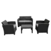 Siena Resin Garden Furniture Set Ratan-Effect