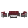 Treviso Resin Garden Furniture Set Ratan-Effect