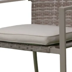 Varenna Stackable Steel And Synthetic Rattan Chair 56x55x86cm -Blue Wave chillvert varenna stackable steel and synthetic rattan chair 56x55x86cm 2