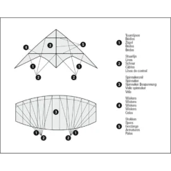 Maestro 165 Stunt Kite -Blue Wave dragon fly maestro 165 stunt kite 5