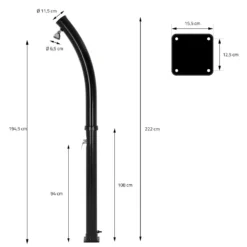 Garden Solar Shower 20L -Blue Wave ecd germany garden solar shower 20l 7