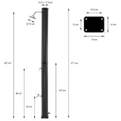Solar Shower PVC 35L -Blue Wave ecd germany solar shower pvc 35l 7