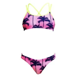 FUNKITA Criss Cross Pop Palms Bikini -Blue Wave funkita criss cross pop palms bikini 2