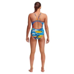 FUNKITA Eco Diamond Back Swimsuit -Blue Wave funkita eco diamond back swimsuit 2