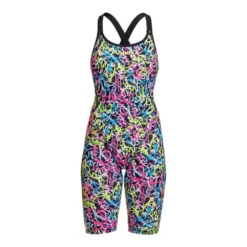 FUNKITA Fast Legs Messed Up Open Back Competition Swimsuit -Blue Wave funkita fast legs messed up open back competition swimsuit 2