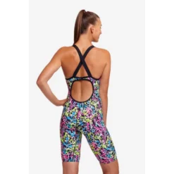 FUNKITA Fast Legs Messed Up Open Back Competition Swimsuit -Blue Wave funkita fast legs messed up open back competition swimsuit 3
