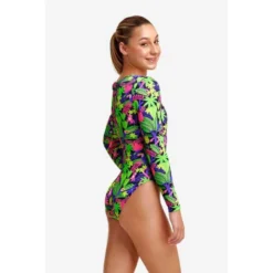 FUNKITA Long Shot Sloth Slumber Swimsuit -Blue Wave funkita long shot sloth slumber swimsuit 3