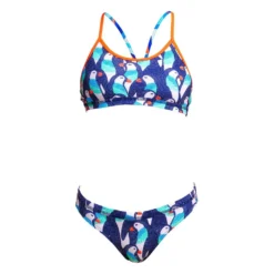 FUNKITA Racerback Pengoo Parade Bikini -Blue Wave funkita racerback pengoo parade bikini 2